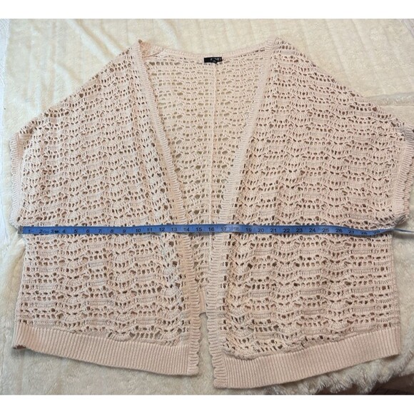 ANA A New Approach Woman Crocheted Kimono Cover up Cotton Ramie Cardigan Size 1X - Picture 5 of 9